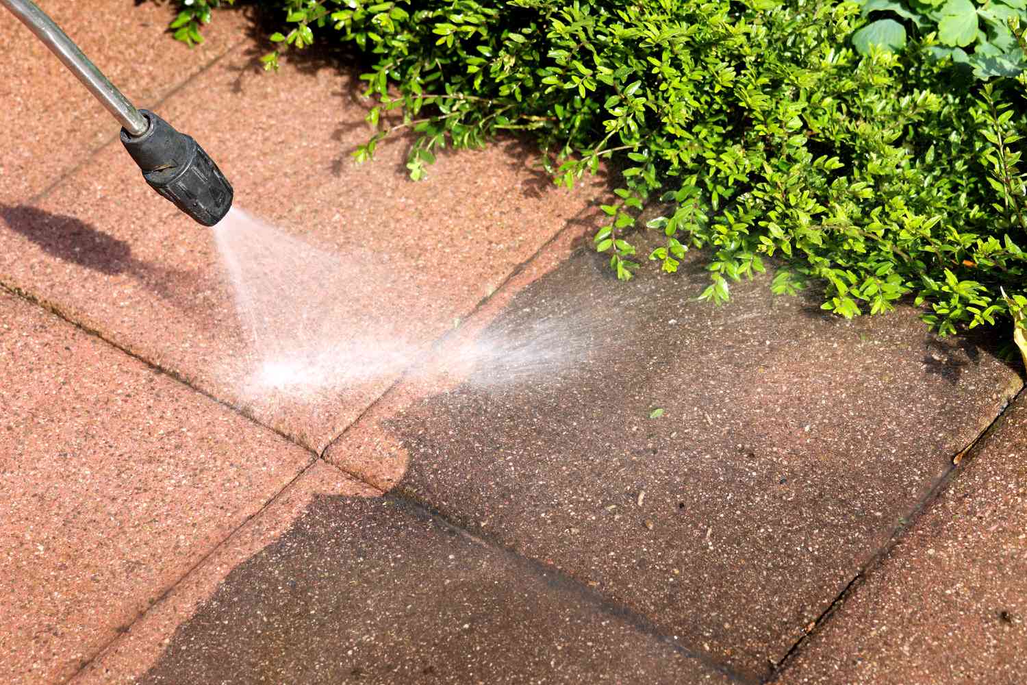 Patio and concrete pressure washing