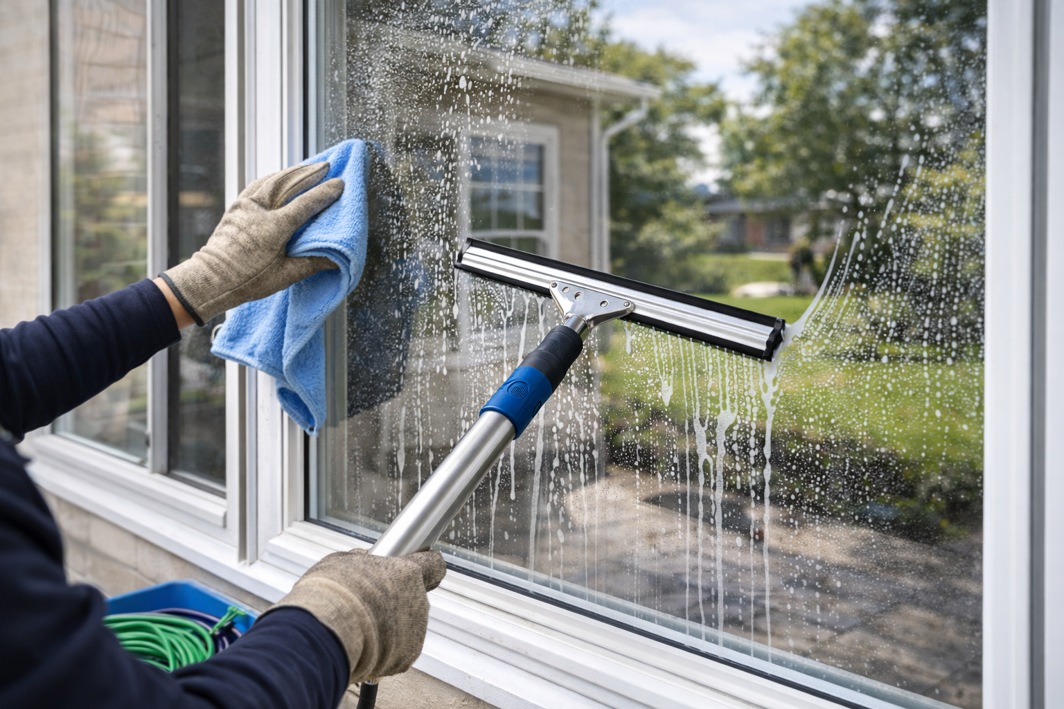 Clean residential roof washing